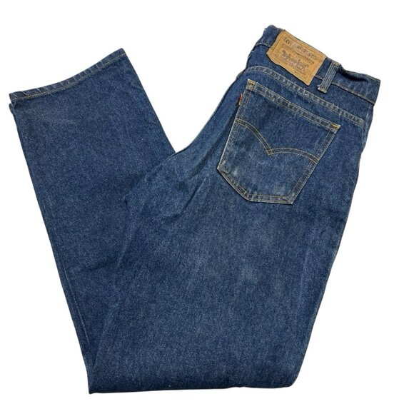 Vintage Levis Jeans Mens 34x30 506 Dark‎ Wash Denim 90’s ? Made In USA  Y2K - Picture 1 of 10